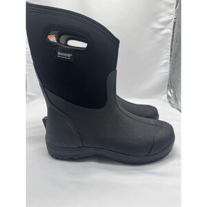 BOGS Ultra Mid Mens 10 Waterproof Insulated Pull On Winter Rain Work Boots Black